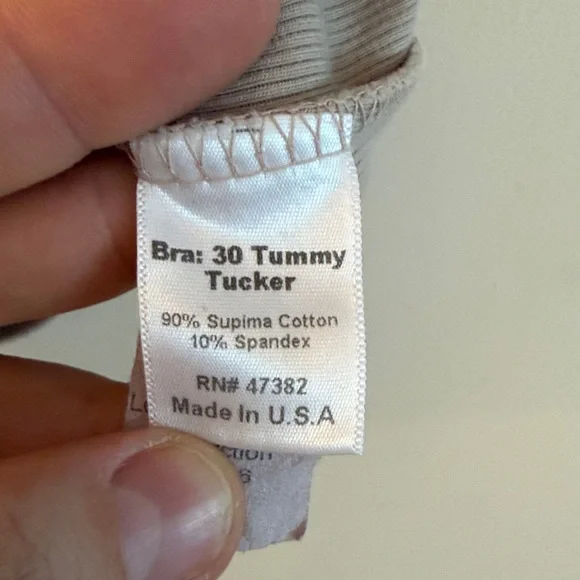 30 Tummy Tucker Classic Tan Sleeveless Racerback Thick Tank Top, L, Made in USA - Picture 2 of 4